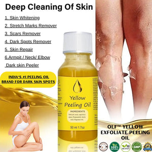 <p>YELLOW®- PEELING OIL FOR DARK SKIN</p> <p style="font-size: 15px; line-height: 1.5;">   Free Cash on Delivery 3 - 5 Days <br>   2k+ Sold last month <br> ⭐️⭐️⭐️⭐️⭐️4.7/5 (12,600+ REVIEWS)</p
